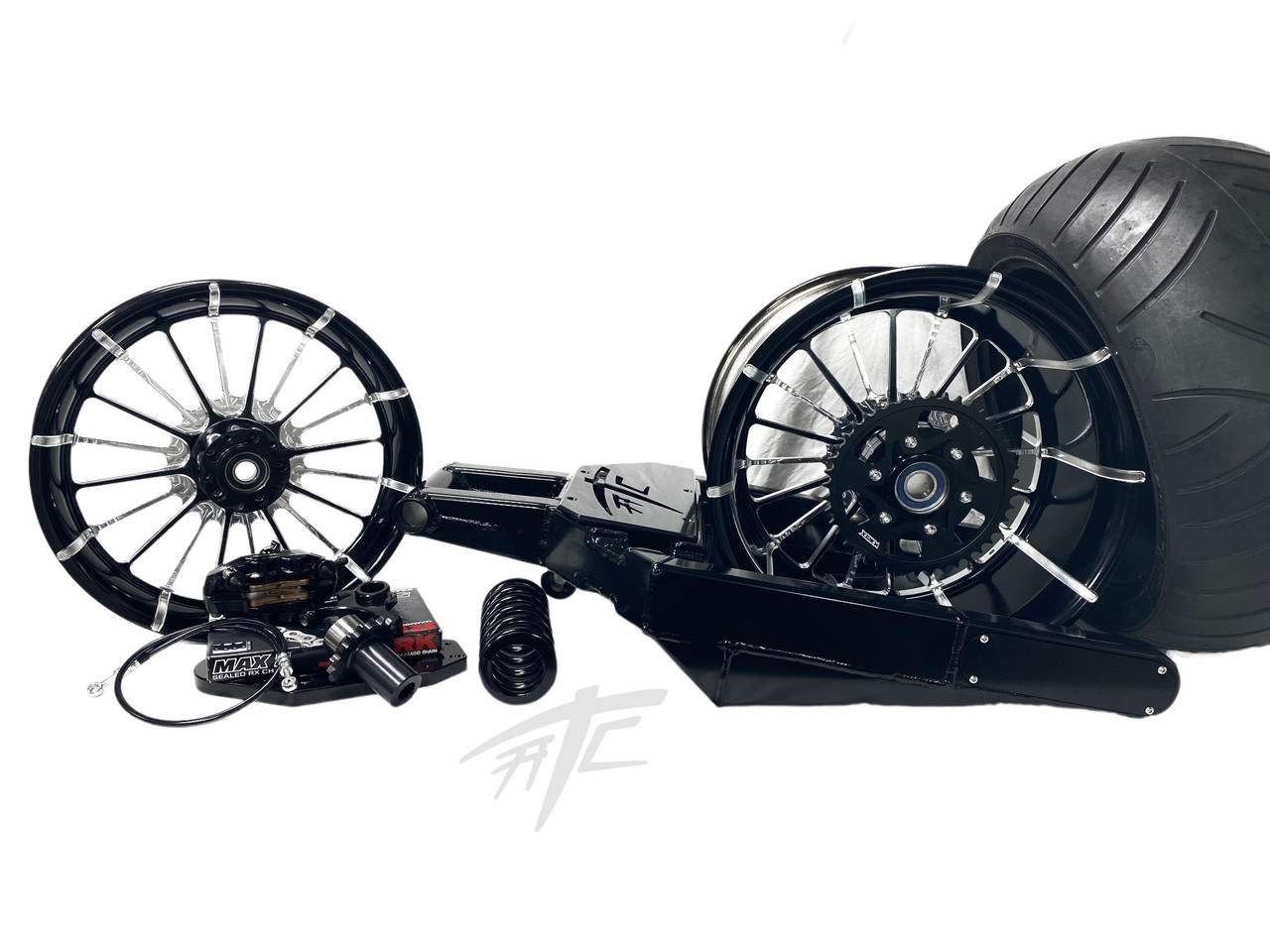 300 OSD FAT TIRE KIT BLACK CONTRAST INFIDEL WHEEL 06-11