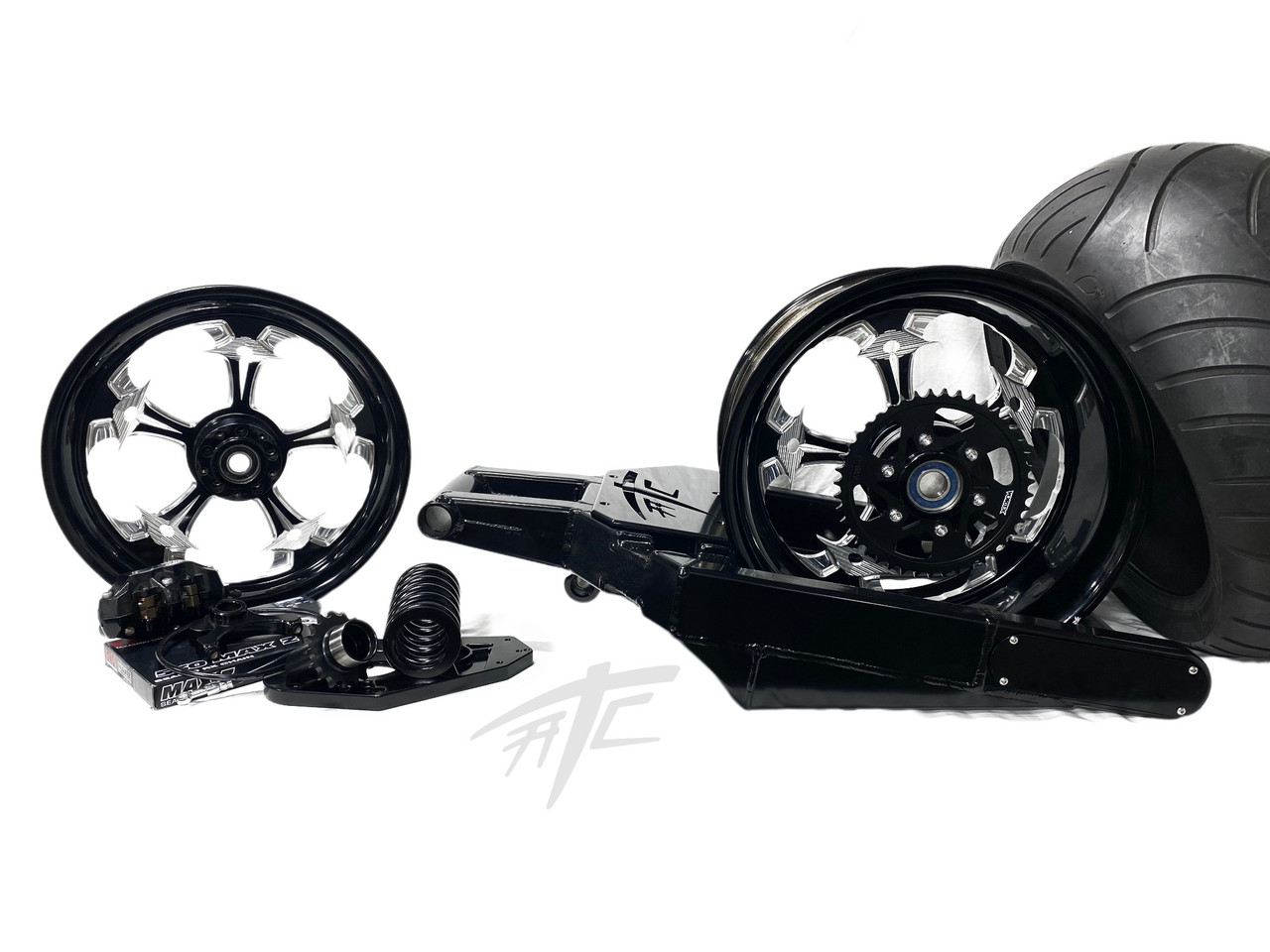 ファイティングロード 360 OSD FAT TIRE KIT BLACK CONTRAST ST FIGHTER WHEELS 12-20