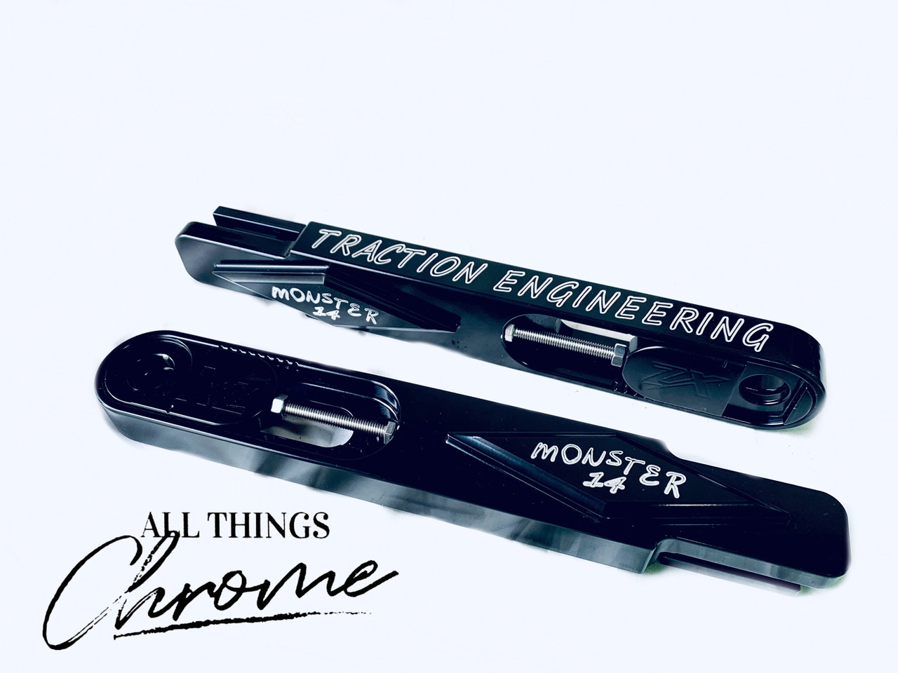 m♡ Kawasaki ZX14 Swingarm Extensions - Black Finish - Engraved