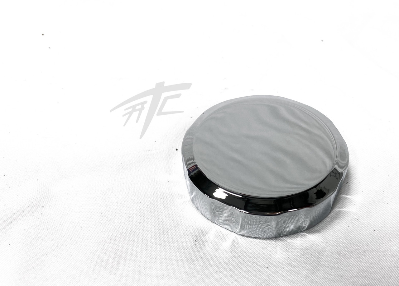 CHROME SMOOTH FRONT BRAKE RESERVOIR CAP FOR 1990-2003 KAWASAKI