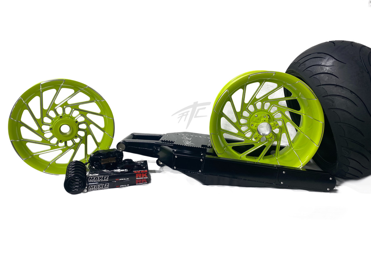 NINJA 360 FAT TIRE KIT NEON MAYHEM WHEELS STEALTH ARM 06-11