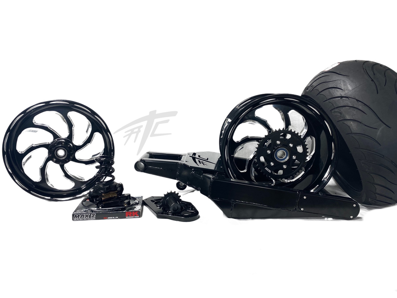 300 OSD FAT TIRE KIT BLACK CONTRAST SAMURAI WHEELS 12-25 KAWASAKI