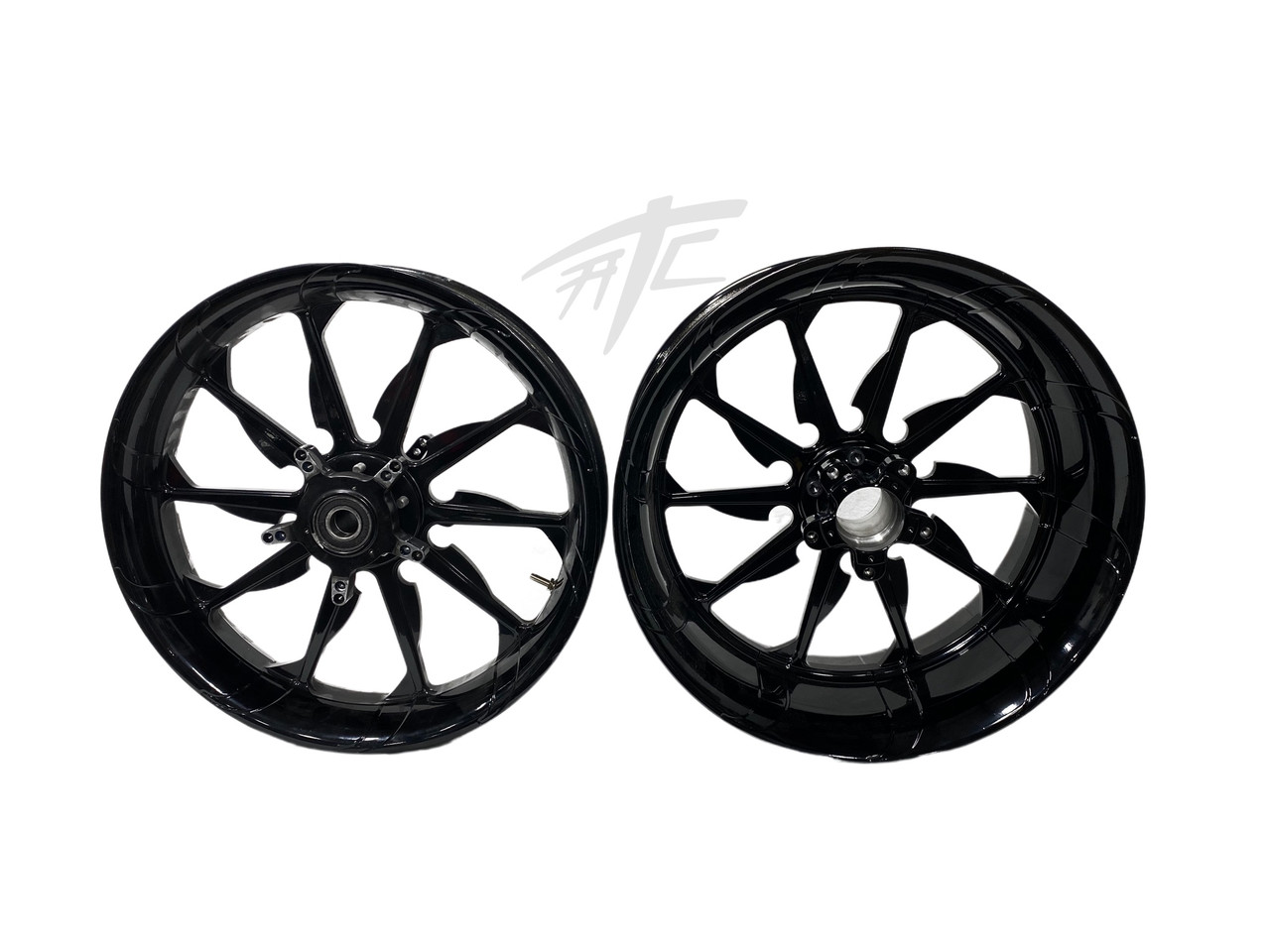 300 FAT TIRE SOLID BLACK TORNADO WHEELS 12-20 KAWASAKI NINJA ZX