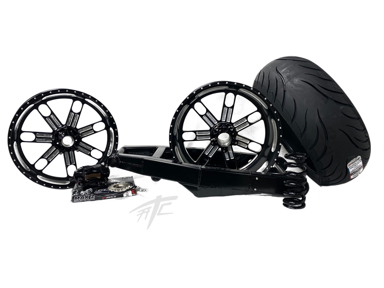 ステルスレーシング&タイヤセット 240 STEALTH FAT TIRE KIT BLACK CONTRAST JEDI WHEELS 12-20 KAWASAKI