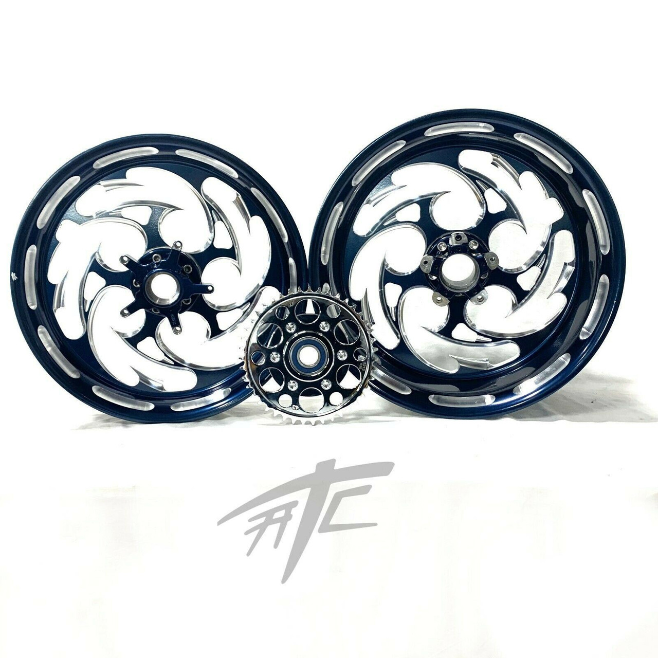 NINJA 300 FAT TIRE MISTY MIDNIGHT SHREDDER WHEELS 12-22 KAWASAKI