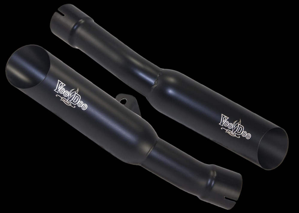 Kawasaki Voodoo Black Dual SlipOn Shorty Exhaust 2006-2007