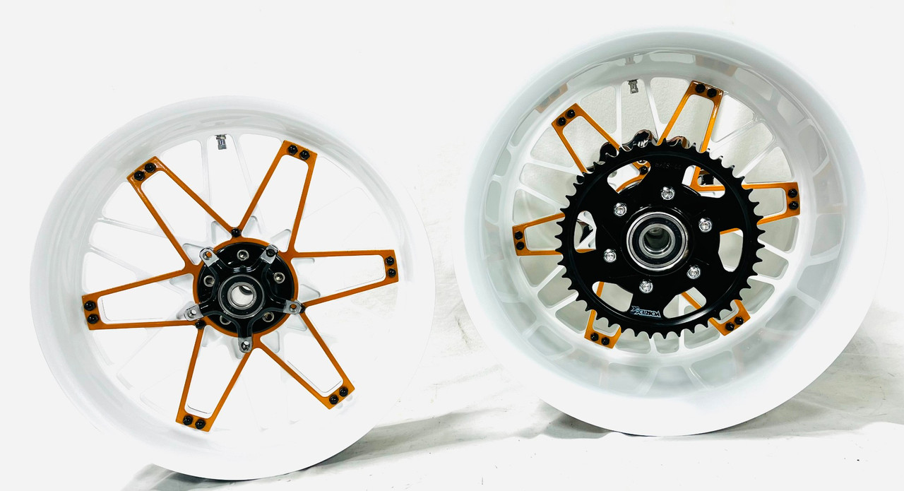 ホワイト NINJA 330 CHROME-WHITE SWITCHBACK WHEELS 12-22 KAWASAKI NINJA ZX