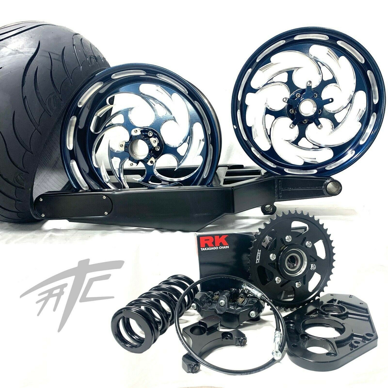 300 OSD FAT TIRE KIT MISTY MIDNIGHT SHREDDER BLACK ARM 06-11