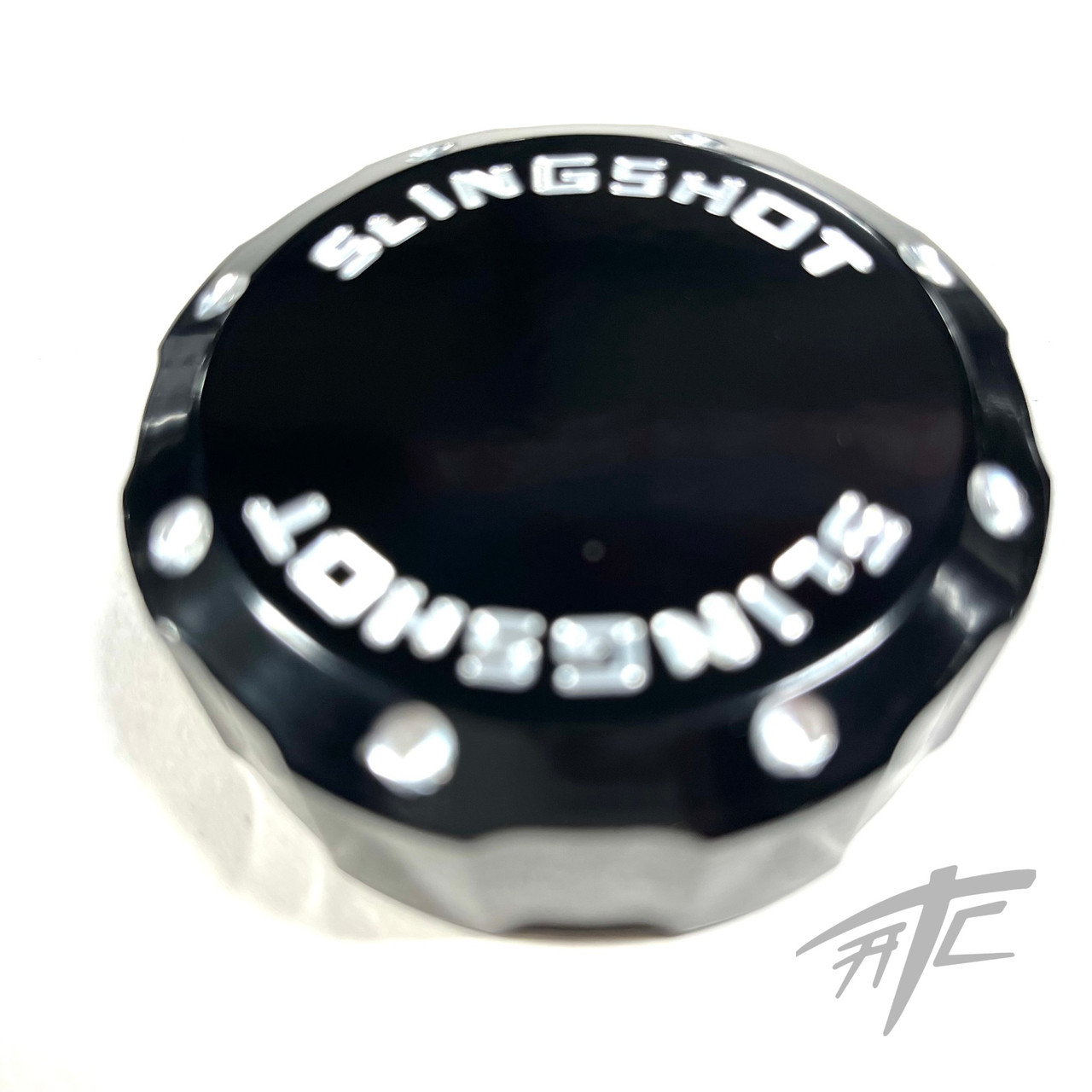 BLACK SLINGSHOT ENGRAVED MASTER CYLINDER CLUTCH CAP 1516 POLARIS