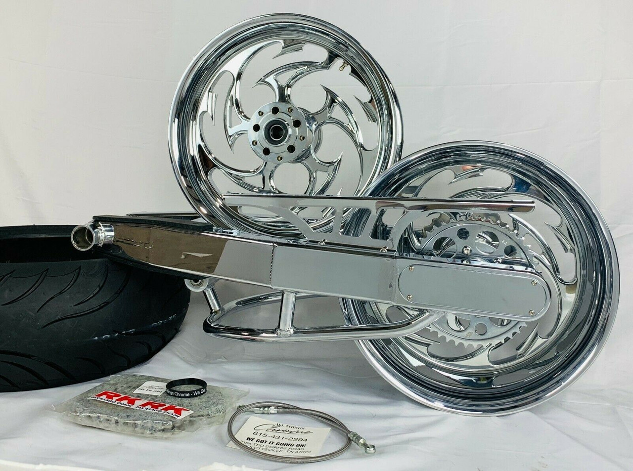 ZX14 240 FAT TIRE KIT WITH CHROME SHREDDER WHEELS 2006-2020
