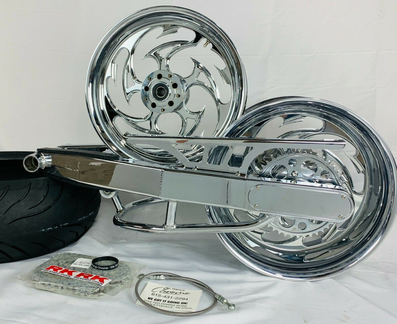 ZX14 240 FAT TIRE KIT WITH CHROME SHREDDER WHEELS 2006-2020