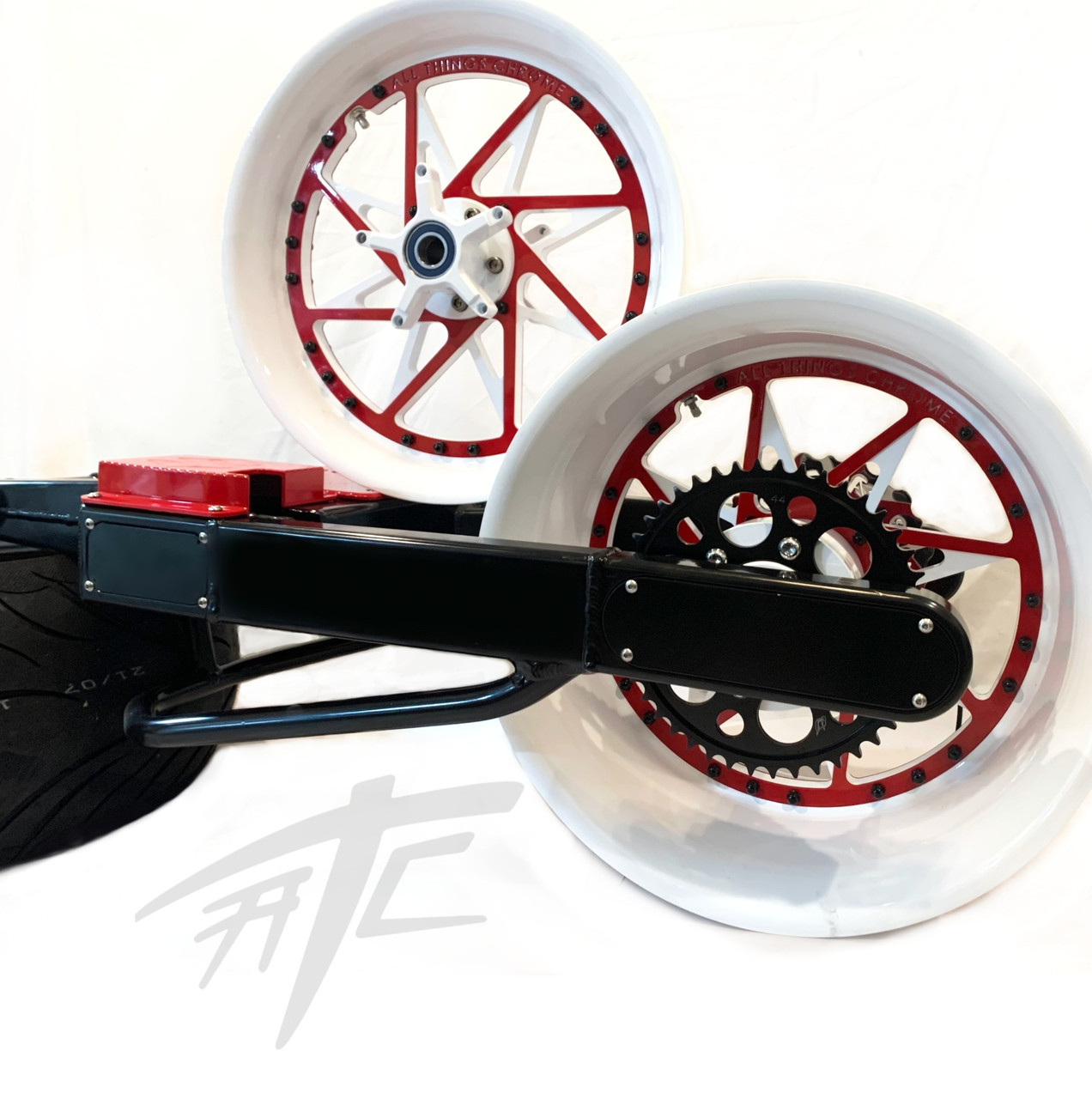 NINJA 330 OSD FAT TIRE KIT WHITE&RED SWITCHBACK WHEELS 12-20