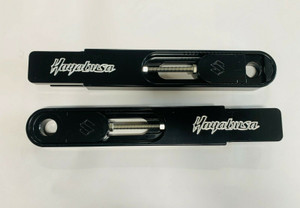 BLK CONTRAST ENGRAVED SWINGARM EXTENSIONS 7"-13" OVER - 08-22 SUZUKI HAYABUSA
