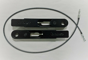 08-20 SUZUKI HAYABUSA BLACK 7-14 OVER SWINGARM EXTENSIONS & BRAKE LINE WITH ABS