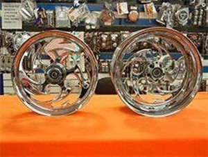 GSXR1000 300 CHROME SHREDDER WHEEL PACKAGE 2001-2004 Suzuki GSXR1000