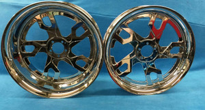 330 FAT TIRE CHROME WARLOCK WHEEL PACKAGE FOR 2004 HONDA CBR1000RR