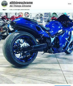 HAYABUSA 360 OSD FAT TIRE KIT BLACK/BLUE KILO WHEELS 1999-2020 SUZUKI HAYABUSA