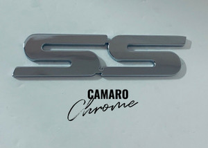 CAMARO CHROME SMALL DASH EMBLEM "SS" FOR ALL CHEVROLET CAMARO CAMARO CHROME SMALL DASH EMBLEM "SS" FOR ALL CHEVROLET CAMARO