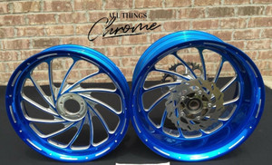330 CANDY BLUE CONTRAST TURBO WHEELS 2001-2004 SUZUKI GSXR 1000