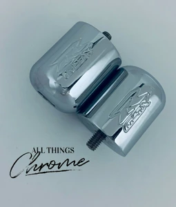 GSXR ENGRAVED CHROME HANDLE BAR ENDS FOR 2001-2020 SUZUKI GSXR 750