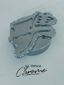HAYABUSA CHROME 3D KANJI LOGO SPEEDO SENSOR COVER FOR 1999 SUZUKI HAYABUSA