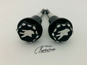 HAYABUSA BLACK CONTRAST DIAMOND CUT "ATC" SEAT BOLTS 2008-2020 SUZUKI HAYABUSA