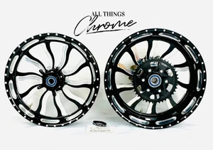 HAYABUSA 240 FAT TIRE BLACK CONTRAST INFERNO WHEELS 1999-2007 SUZUKI HAYABUSA