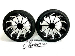 SPYDER GS 990 18" BLACK CONTRAST TORNADO WHEELS (2) 10-12 CAN-AM SPYDER ROADSTER SPYDER GS 990 18" BLACK CONTRAST TORNADO WHEELS (2) 10-12 CAN-AM SPYDER ROADSTER