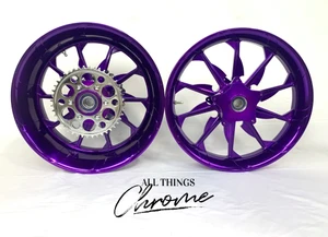 360 FAT TIRE CANDY PURPLE TORNADO WHEELS 2005-2008 SUZUKI GSXR 1000