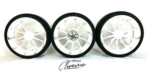 20" WHITE CONTRAST CUT TORNADO WHEELS (3) 10-11 CAN-AM SPYDER ROADSTER RS