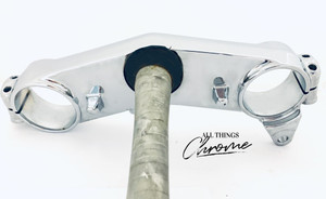 HAYABUSA CHROME OEM LOWER TRIPLE TREE BRACKET STEERING 08-20 SUZUKI HAYABUSA