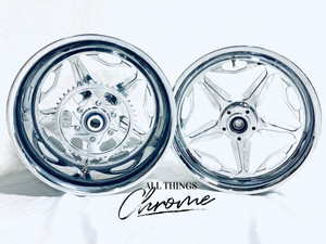 GSXR 300 FAT TIRE CHROME SPEED STAR WHEELS 2001-2005 SUZUKI GSXR 600 750