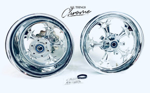 330 FAT TIRE CHROME STREET FIGHTER WHEELS 2009-2020 SUZUKI GSXR 1000