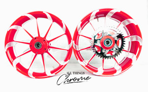 330 FAT TIRE RED CONTRAST CUT TORNADO WHEELS 2005-2008 SUZUKI GSXR 1000