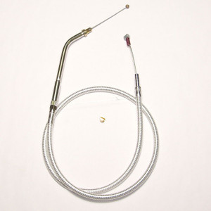 MAGNUM HARLEY STERLING CHROMITE Vinyl Idle Cable w/70* Elbow DS-34166 - 43"