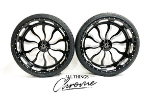 SPYDER 20" BLACK CONTRAST CUT INFERNO WHEELS (2) 2015-2020 CAN-AM F3 SPYDER