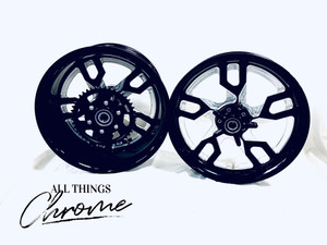 NINJA 240 BLACK CONTRAST WARLOCK WHEELS FOR 2010-2015 KAWASAKI NINJA ZX-10R