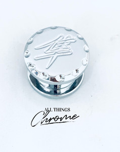 HAYABUSA CHROME DIAMOND CUT KANJI ENGRAVED EXHAUST PLUG 1999 SUZUKI HAYABUSA