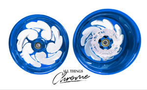 360 FAT TIRE CANDY BLUE CONTRAST SHREDDER WHEELS 2000-2005 KAWASAKI NINJA ZX-12