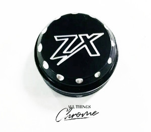 ZX-14 BLACK CONTRAST DIAMOND CUT “ZX” ENGRAVED YOKE CAP 2011 KAWASAKI NINJA ZX14