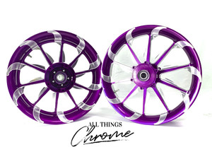 Ssssss NINJA 330 FAT TIRE BLUE CONTRAST CUT TORNADO WHEELS 06-11 KAWASAKI