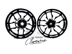 360 FAT TIRE BLACK CONTRAST RECLUSE WHEELS 2010-2015 KAWASAKI NINJA ZX-10R
