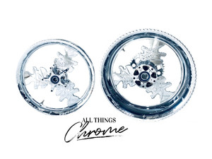 HAYABUSA 300 FAT TIRE CHROME KANJI WHEELS 2008-2012 SUZUKI HAYABUSA