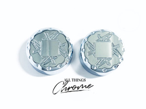 ZX-14 CHROME DIAMOND CUT FRONT AXLE CAPS 2012-2020 KAWASAKI NINJA ZX-14R