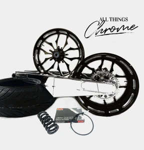 GSXR 330 FAT TIRE KIT BLACK & CHROME RECLUSE WHEELS 01-05 SUZUKI GSXR 600 750