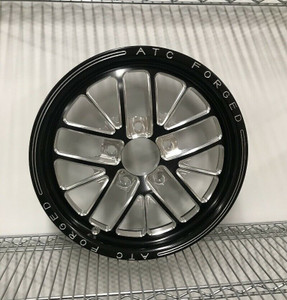 15" Front Drag Racing Wheels "TRAGUARDO" - Black Contrast Cut Finish - Set of 2 15" Front Drag Racing Wheels "TRAGUARDO" - Black Contrast Cut Finish - Set of 2