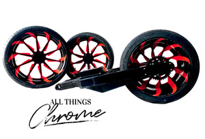 360 FAT TIRE KIT 20" FRONTS BLACK & RED TORNADO WHEELS 2010-2020 CAN-AM SPYDER