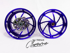 NINJA 300 FAT TIRE ILLUSION ROYAL PIRANHA WHEELS 00-05 KAWASAKI