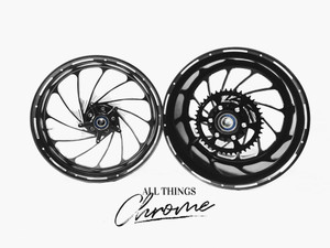 HAYABUSA 240 FAT TIRE BLACK CONTRAST CUT TURBO WHEELS 13-20 SUZUKI HAYABUSA ABS