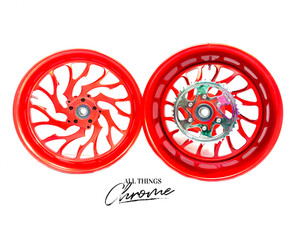 NINJA 240 FAT TIRE CANDY PRO RED HELLIAN WHEELS 04-15 KAWASAKI